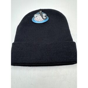 Pugs Knit Hat Navy Blue Cuffed Beanie Winter Skull Cap Mens Womens Navy Blue